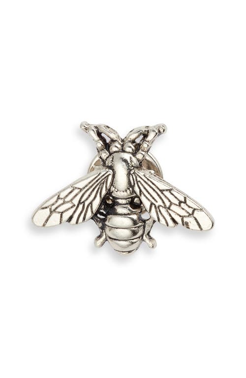 Fly Lapel Pin in Silver