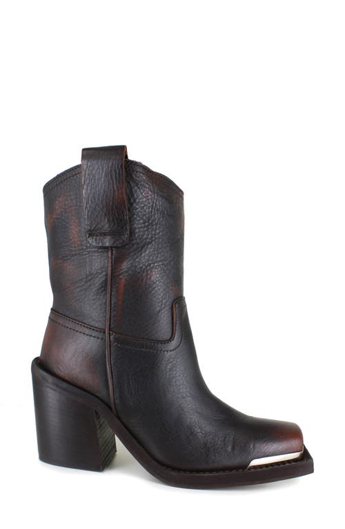 Zigi Joshi Western Boot In Brown Leather