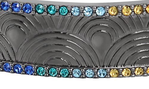 Shop Kurt Geiger London Southbank Pavé Hinged Bangle Bracelet In Multi