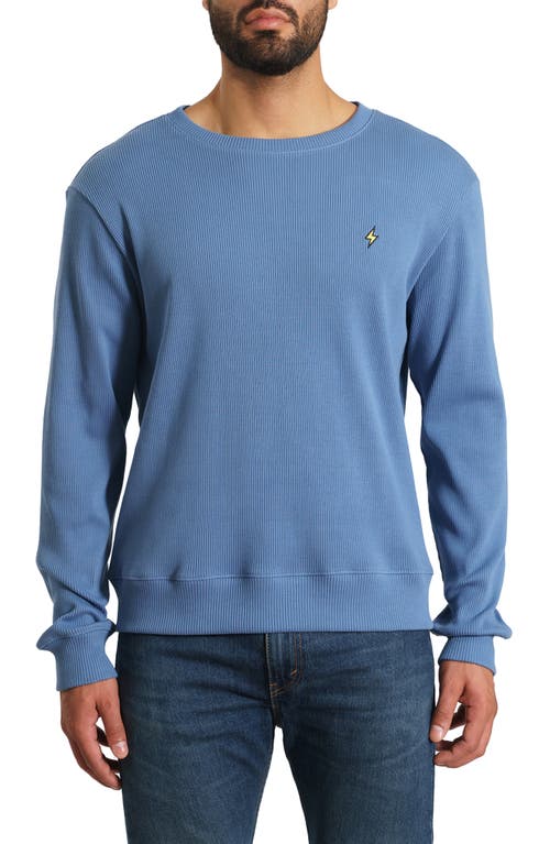 Jared Lang Long Sleeve Cotton Rib T-shirt In Blue