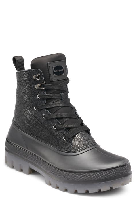 Karl Lagerfeld Outland mixed-panel Combat Boots - Farfetch