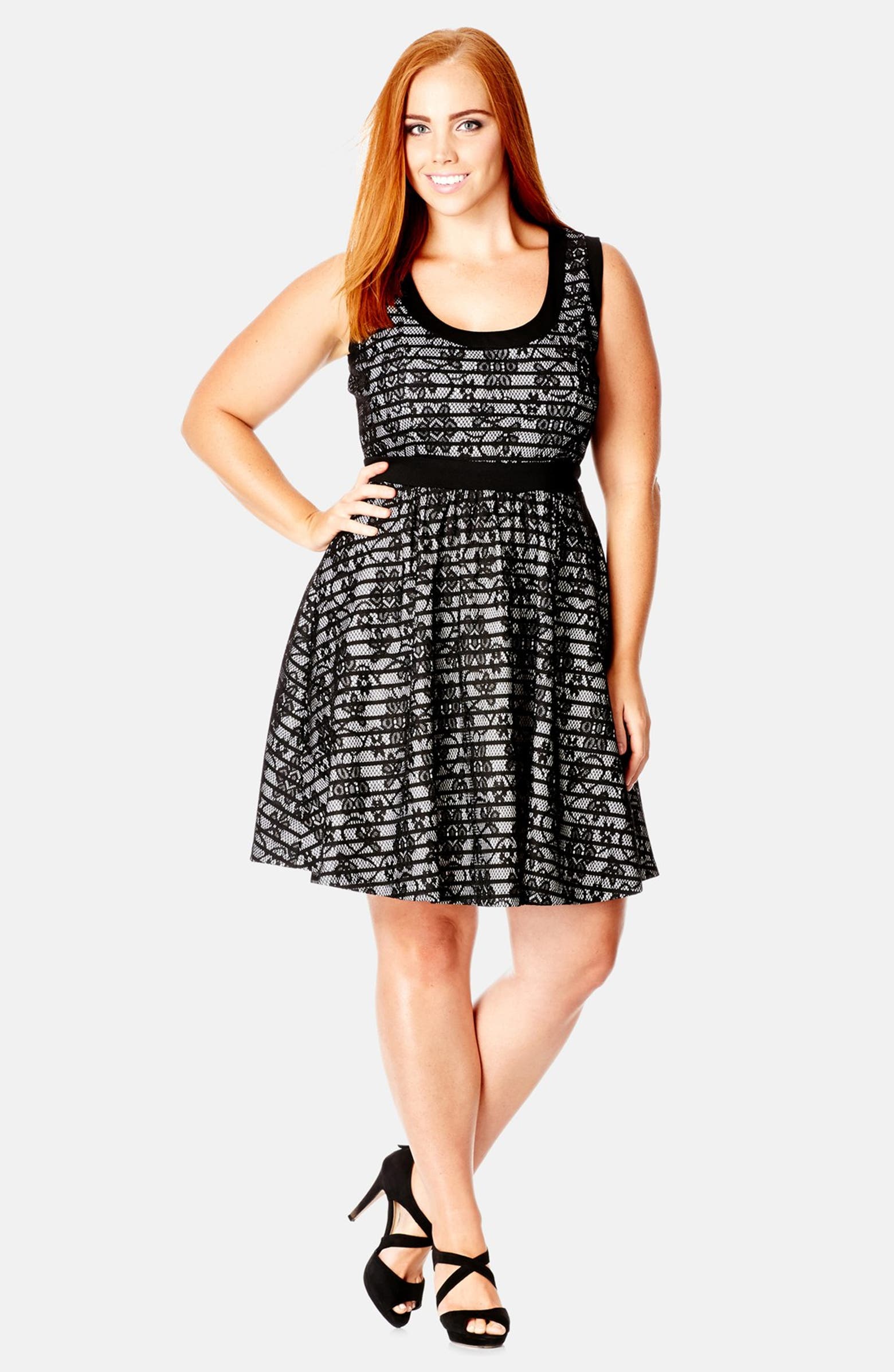 City Chic 'Lace Lady' Fit & Flare Dress (Plus Size) | Nordstrom