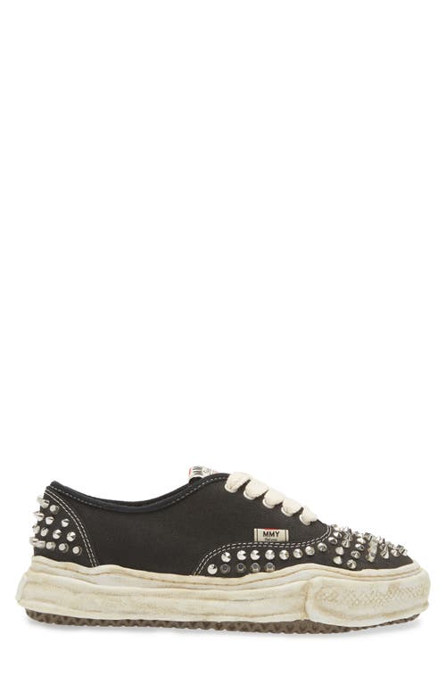 Miharayasuhiro Baker Og Sole Studded Canvas Low-top Sneaker In Black