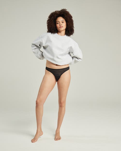 Nudea The Sheer Deco Barely There Thong In Black