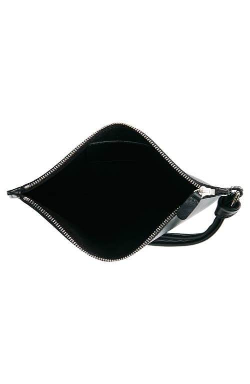 Lie Studio Lié Studio The Charlie Leather Clutch In Solid Black