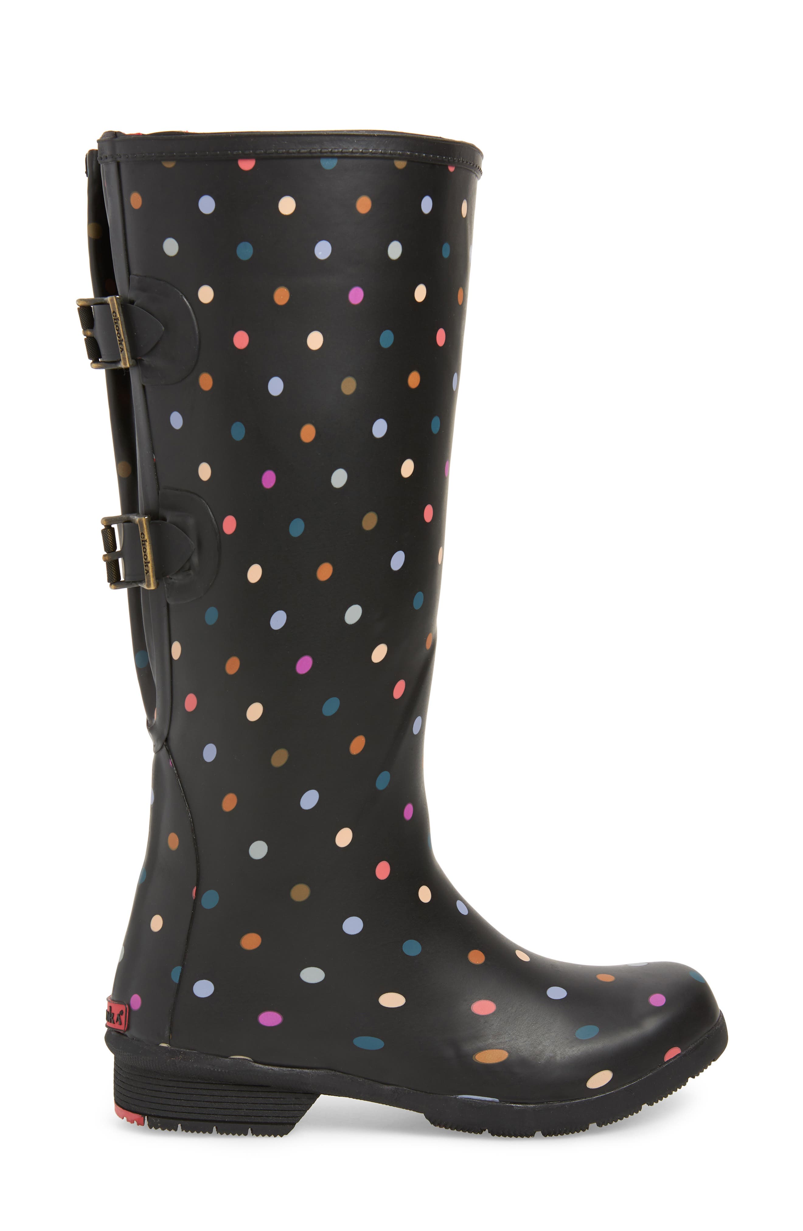 chooka polka dot rain boots