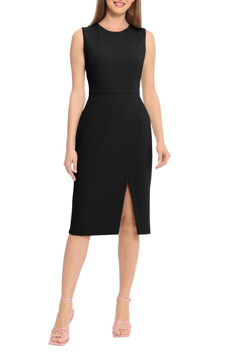 Maggy London Sleeveless Wrap Knee Length Dress | Nordstromrack