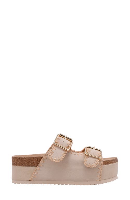 Shop Mia Bowie Platform Slide Sandal In Seashell