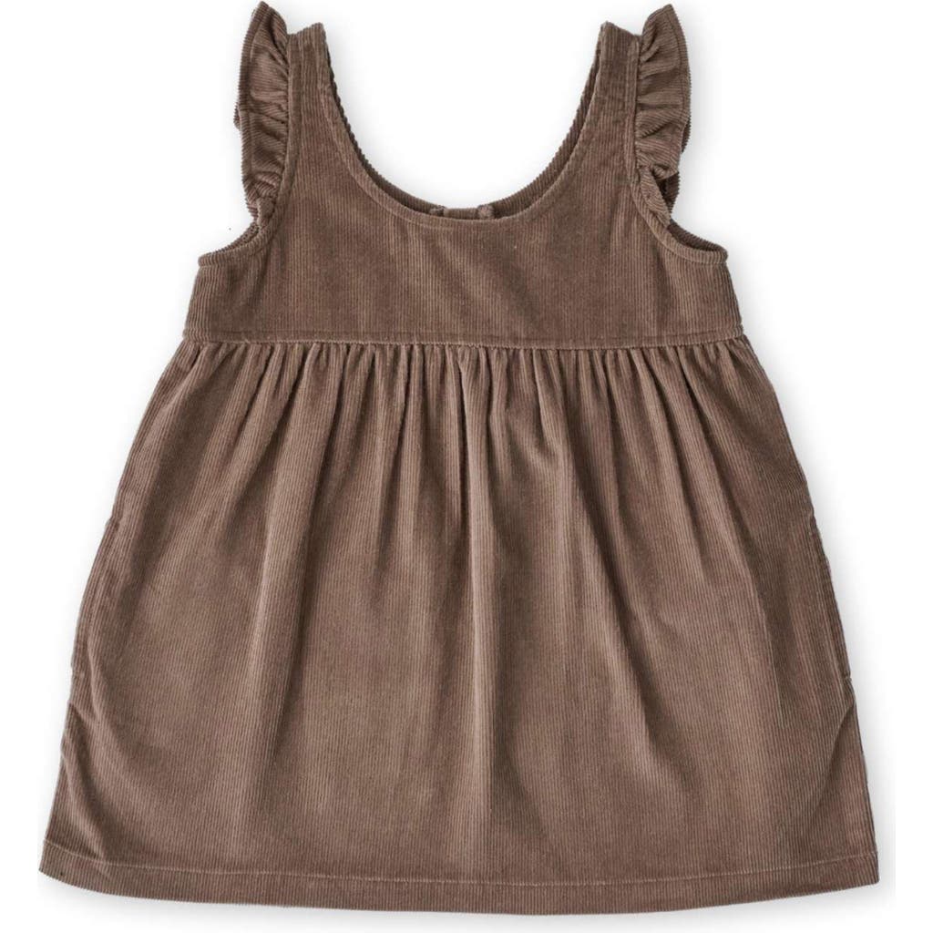 Pehr Organic Cotton Corduroy Pinafore Dress In Portobello