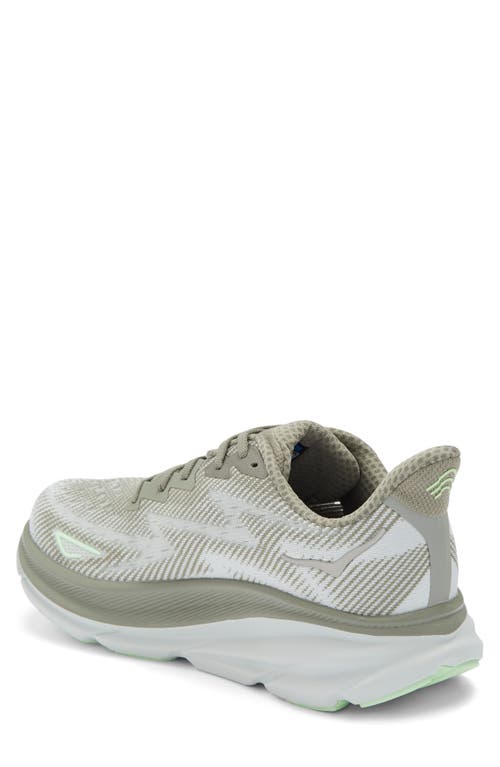 Shop Hoka Clifton 9 Running Shoe In Olive Haze/mercury