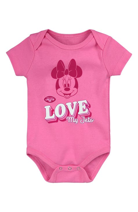 x Disney Minnie Mouse Love My New York Jets Cotton Bodysuit (Baby)