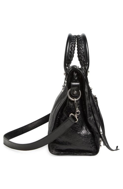 Balenciaga Le City Medium Textured-leather Tote In Black
