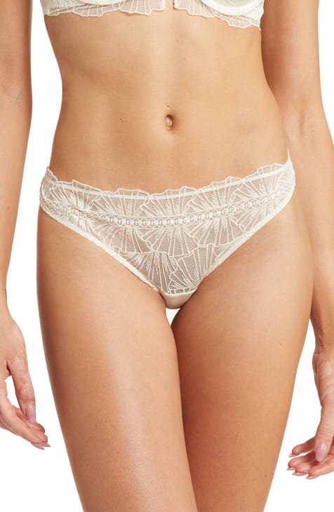 Women's Ivory Thong Panties