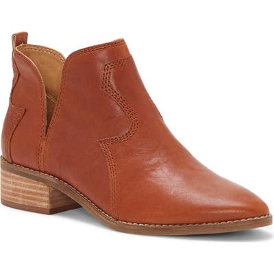 Lucky Brand Leymon Western Bootie, Brown