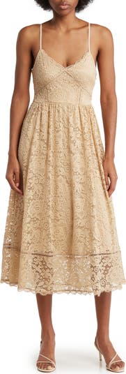 Nsr lace top midi dress