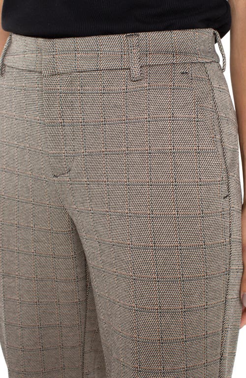 Shop Liverpool Plaid Tapered Pants In Peppercorn Plaid