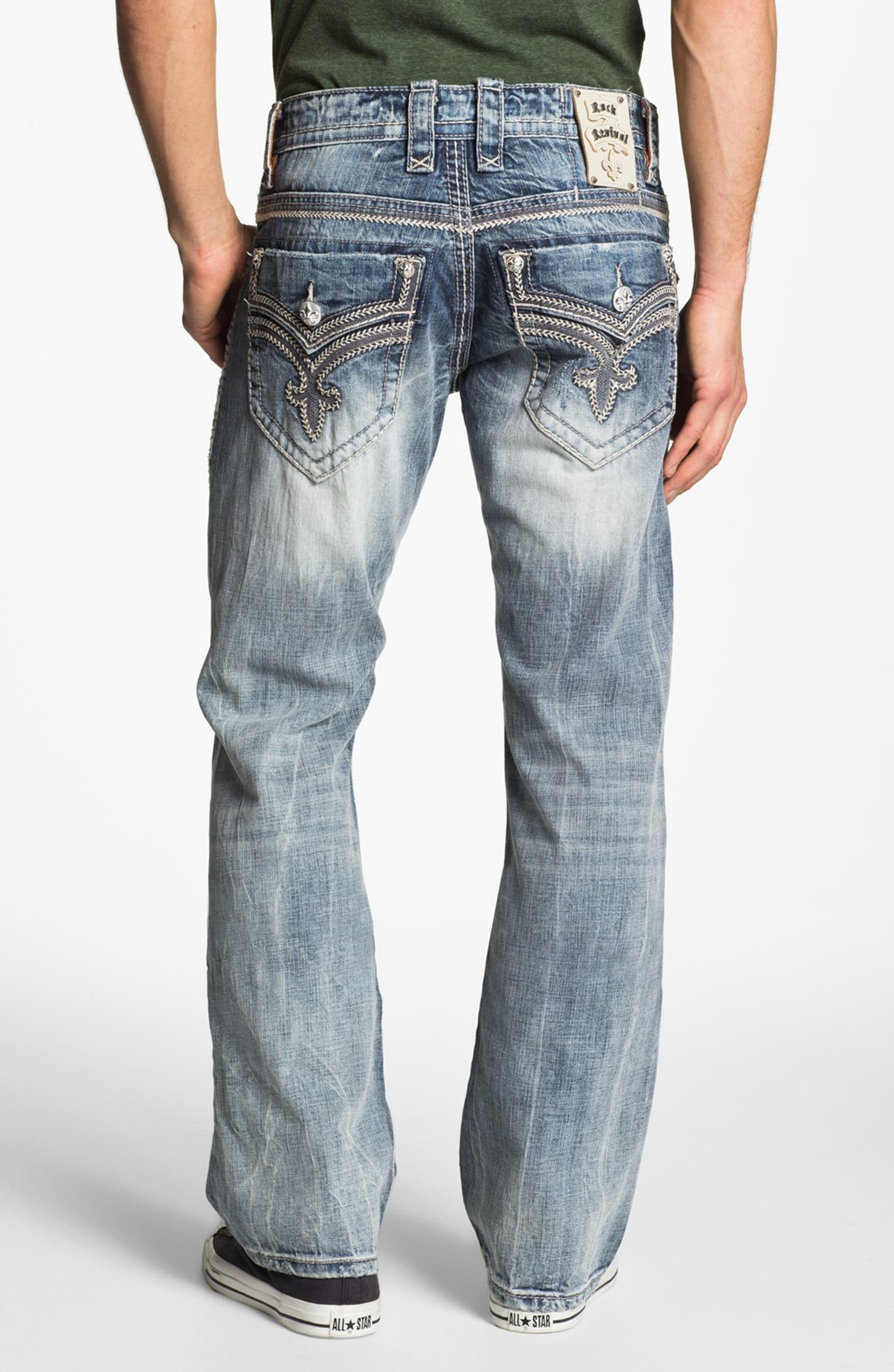 Rock Revival 'Tyson' Bootcut Jeans (Light Blue) | Nordstrom