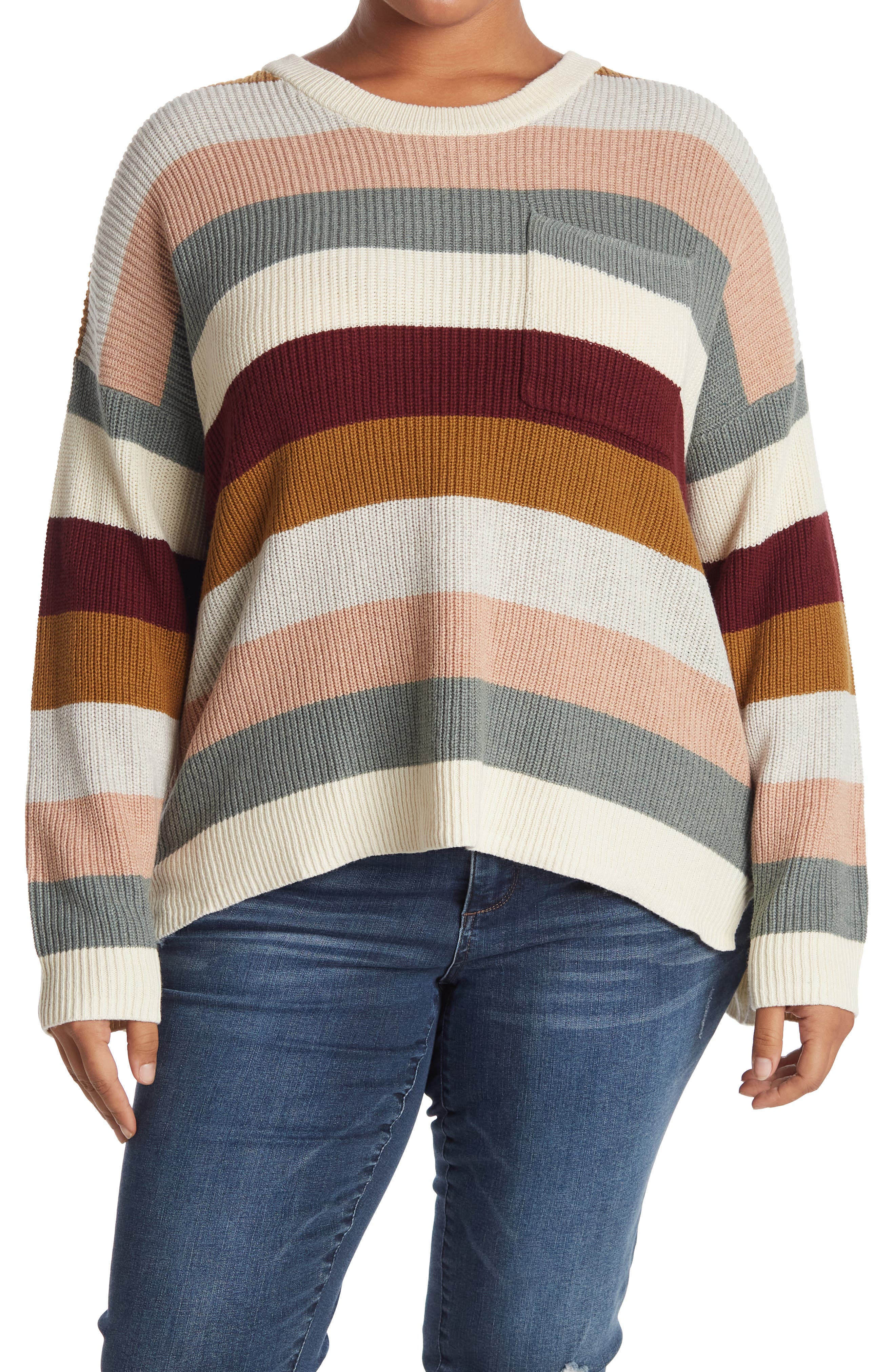 Patch pocket pullover sweater in walton stripe best sale