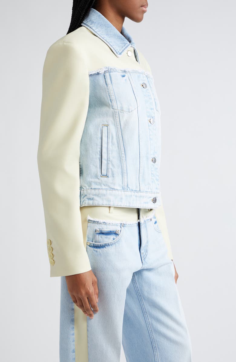 Stella McCartney TwoTone Mixed Media Denim Jacket Nordstrom