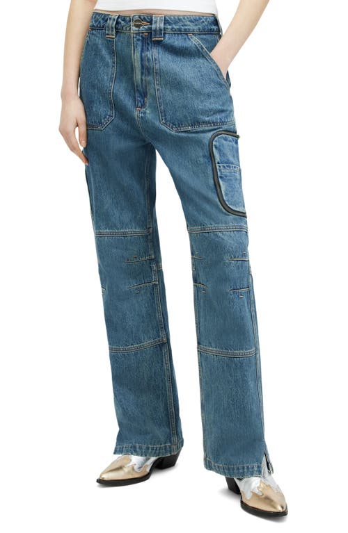 AllSaints Florence Cargo Jeans Vintage Indigo at Nordstrom, Us