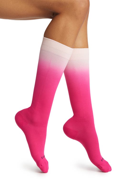 Ombré Compression Knee Highs in Berry