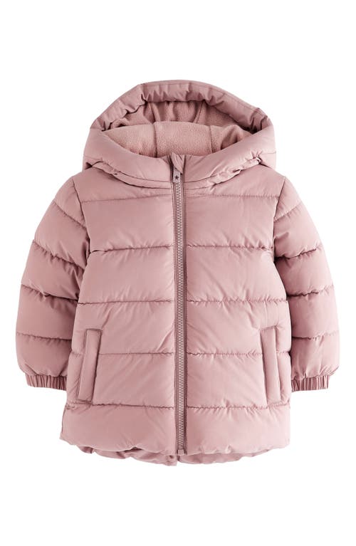 Shop Next Kids' Hooded Puffer Jacket In Pink