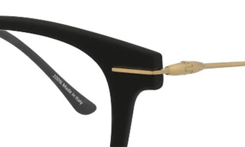 Maui Jim 49mm Round Optical Glasses In Black Gold