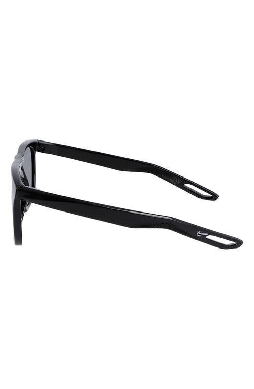 Nike Flatspot Xxii 52mm Polarized Geometric Sunglasses In Black/polar Grey
