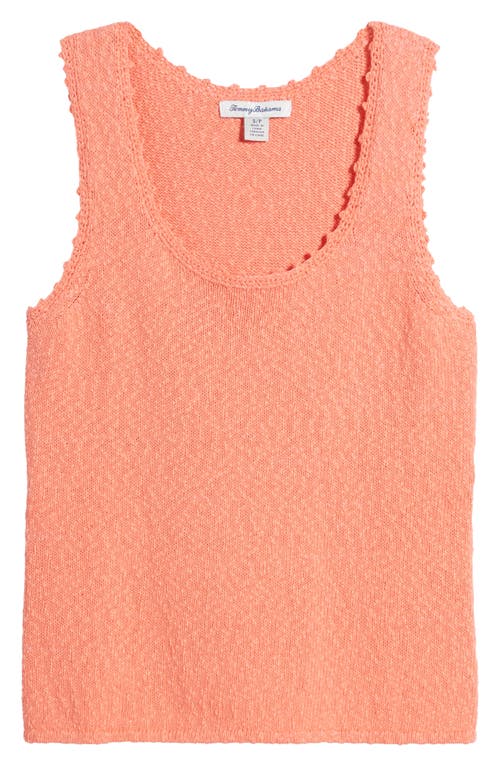 Shop Tommy Bahama Waters Edge Scoop Neck Sweater Tank Top In Pure Coral