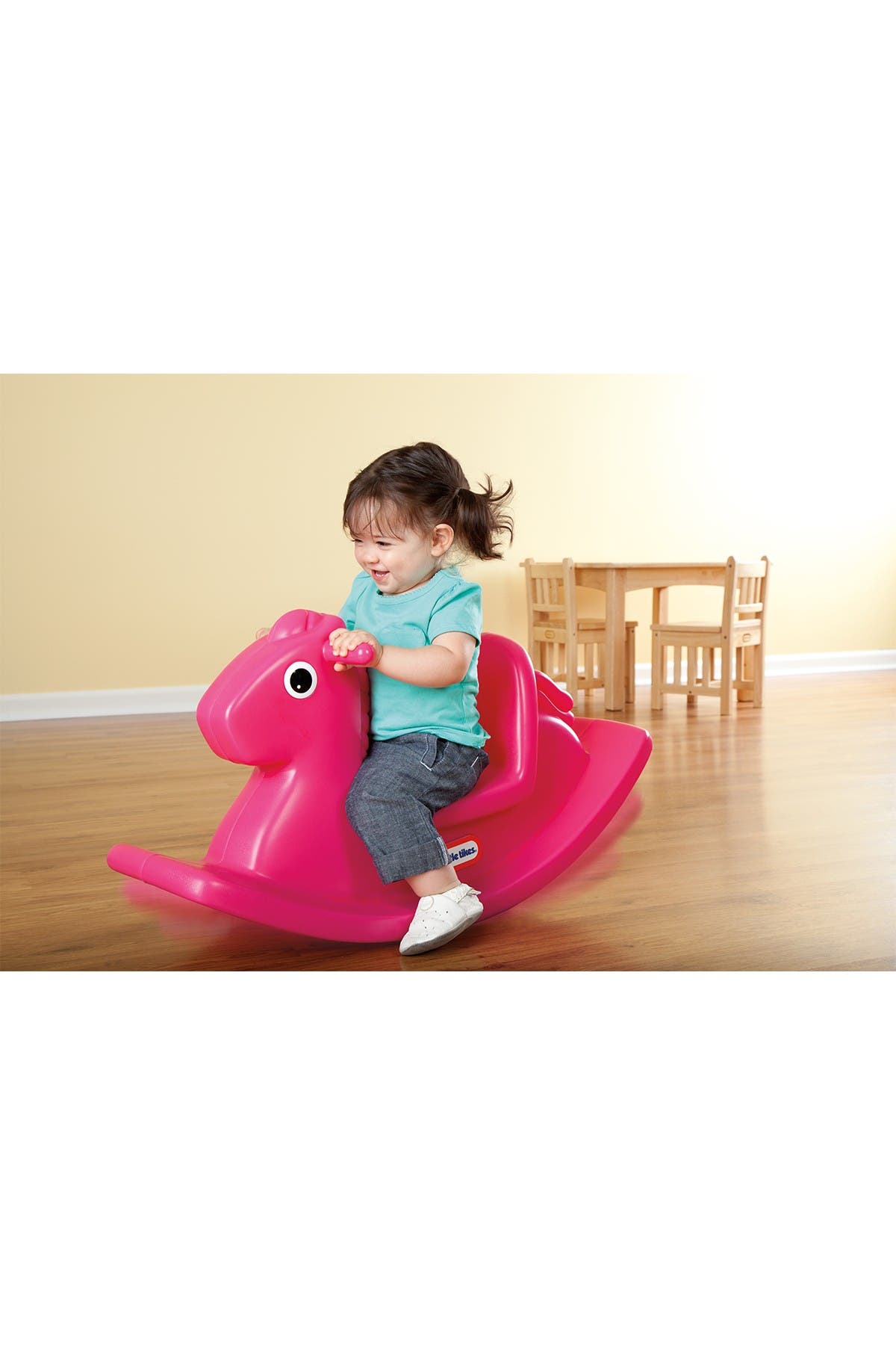 magenta rocking horse