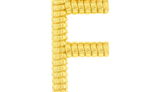 Simona Croissant Initial Pendant Necklace In Gold- F