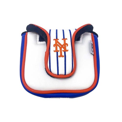 PRG AMERICAS New York Mets Logo Track Mallet Putter Cover in White