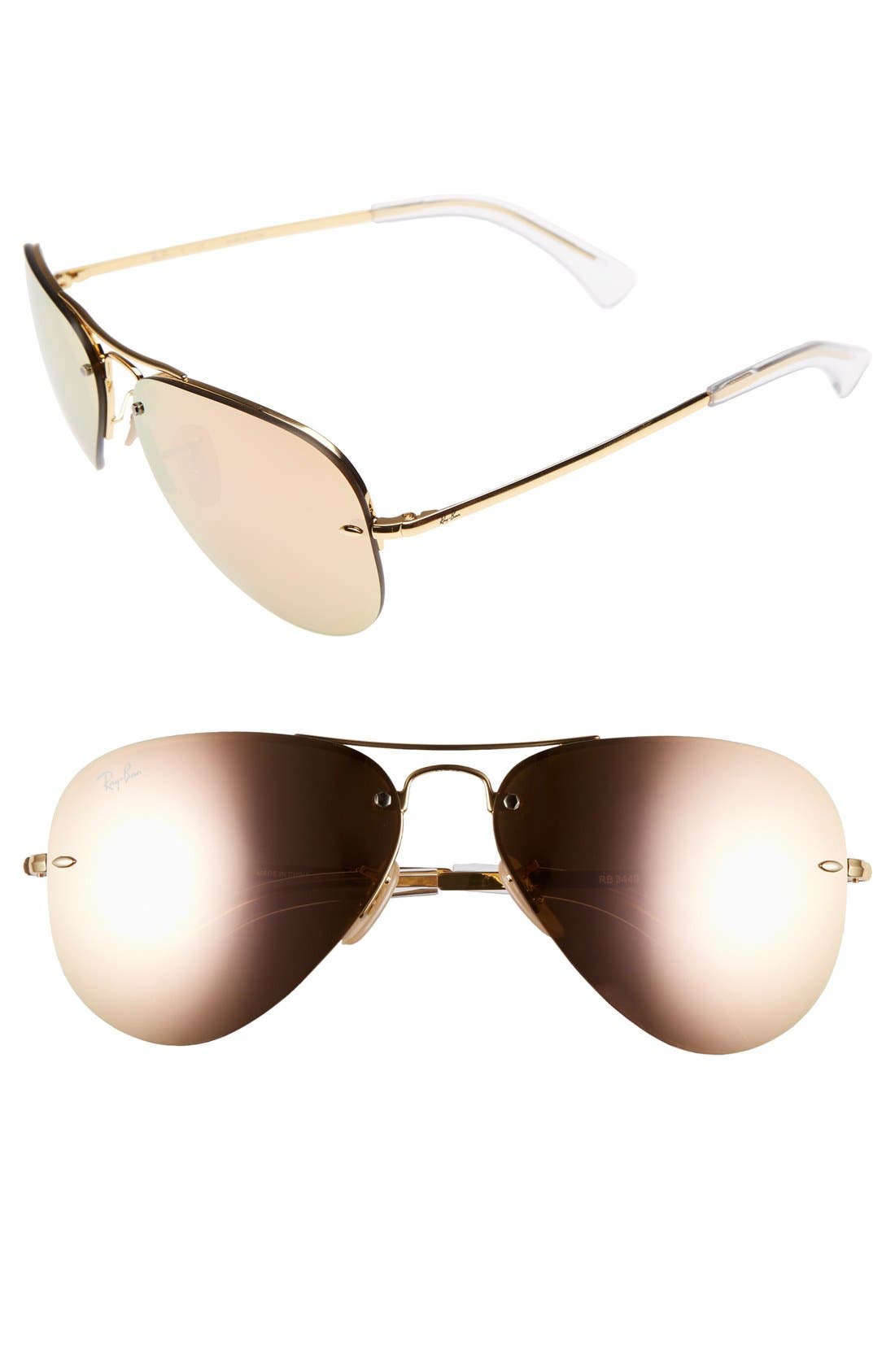 Accessories Sunglasses Aviator Glasses Rayban Aviator Glasses brown casual look 