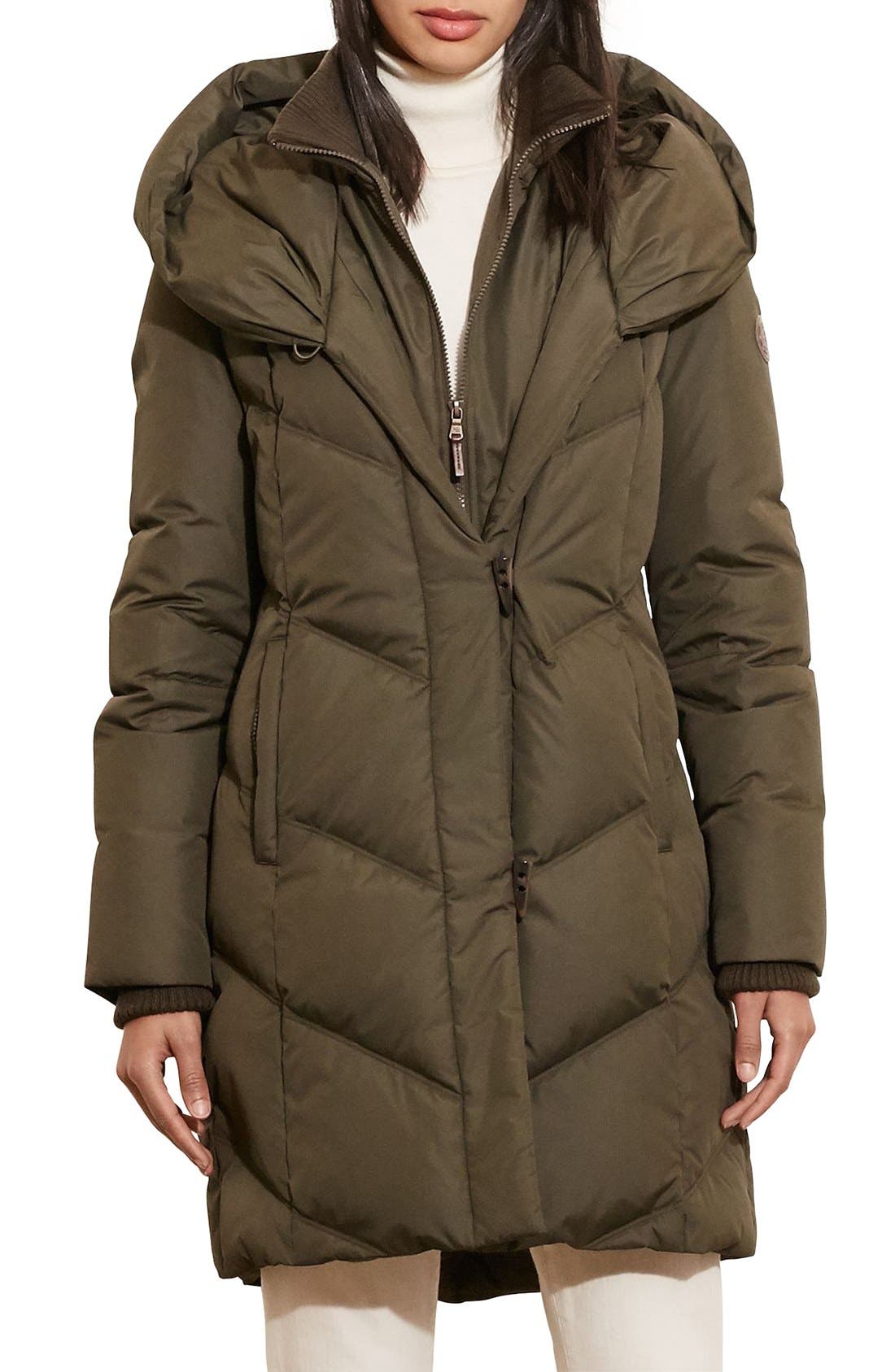 ralph lauren chevron quilted down jacket