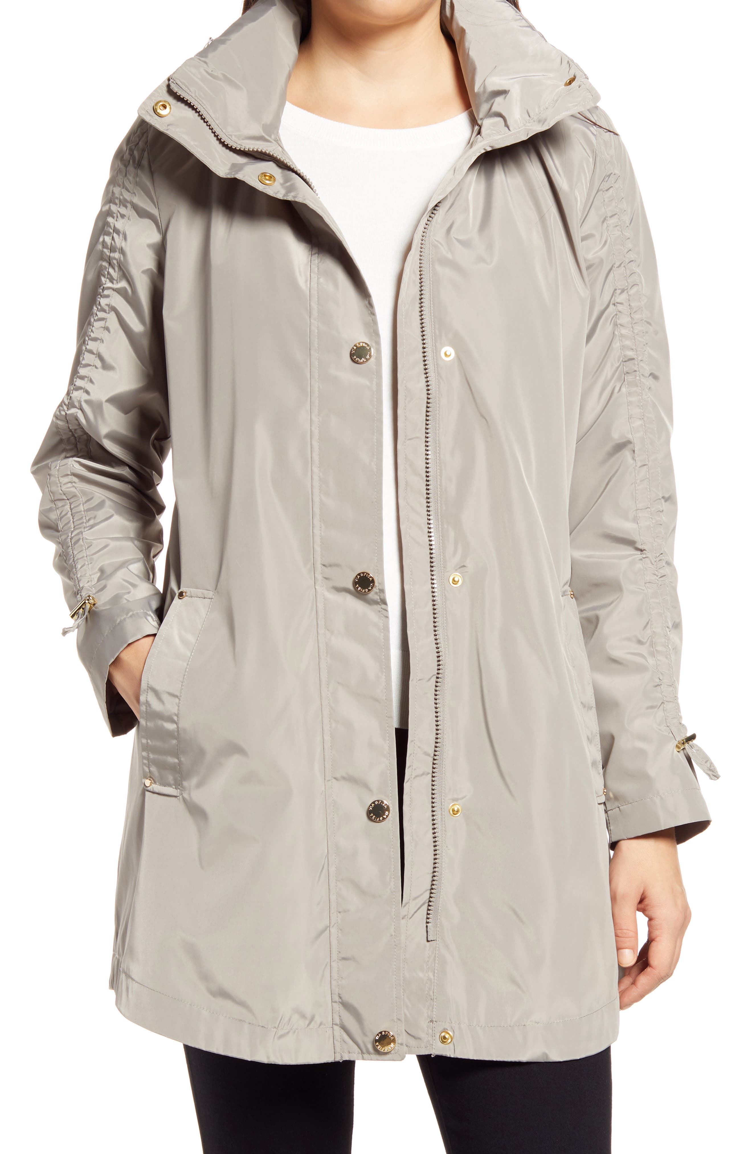 Via Spiga | Packable Hooded Raincoat | Nordstrom Rack