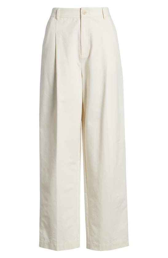 Shop Rue Sophie Jeriel High Waist Straight Leg Pants In Crme Pearl