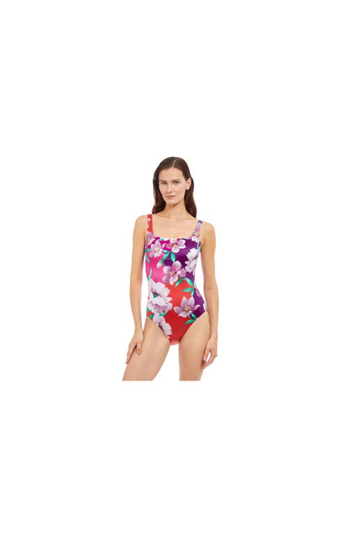 Bella Rosa Square Neck One Piece in Mul Cherry