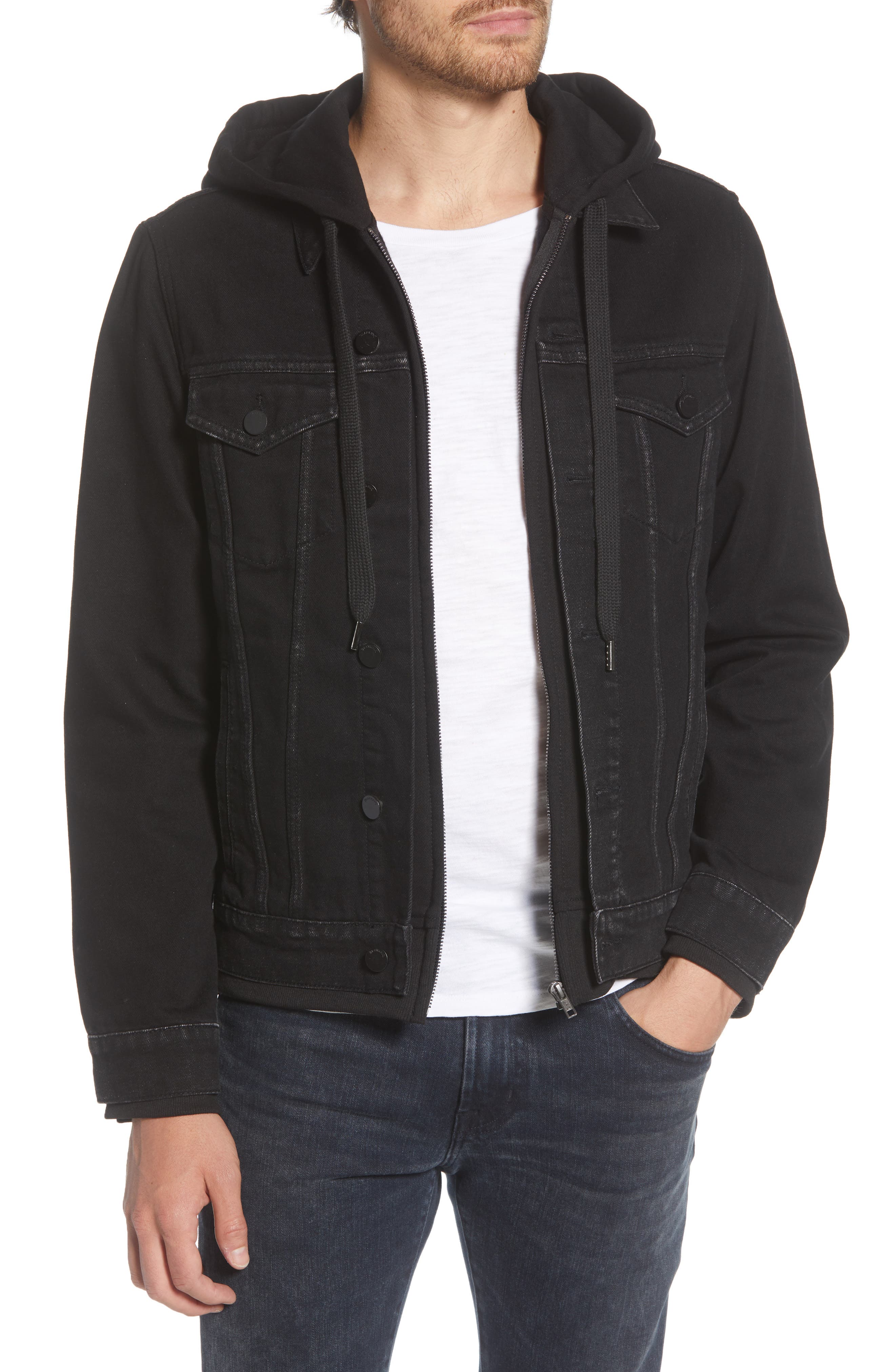 BLANKNYC Hooded Denim Trucker Jacket Nordstrom