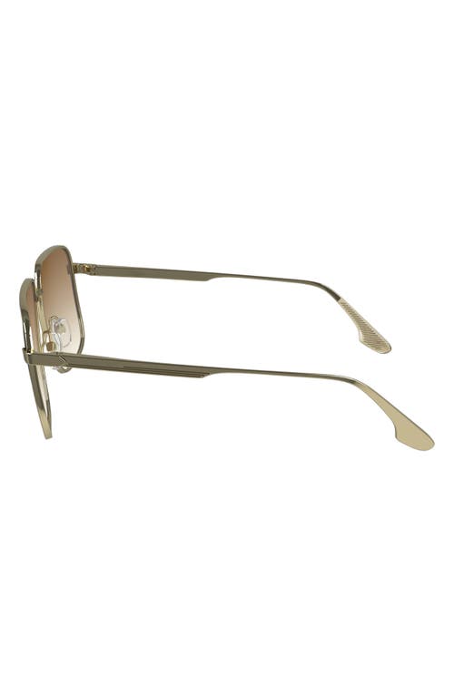 Victoria Beckham V Line 57mm Gradient Aviator Sunglasses In Gold/honey Gradient