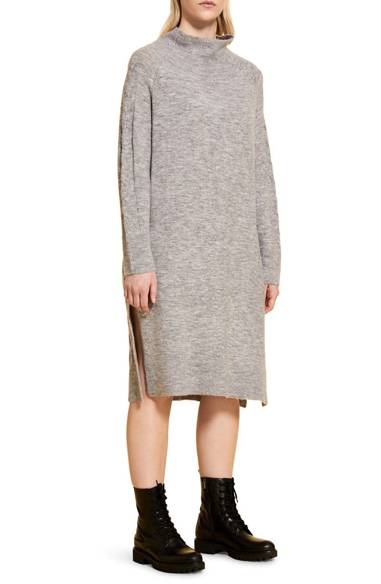 Marina Rinaldi Galateo Long Sleeve Sweater Dress, Main, color, 