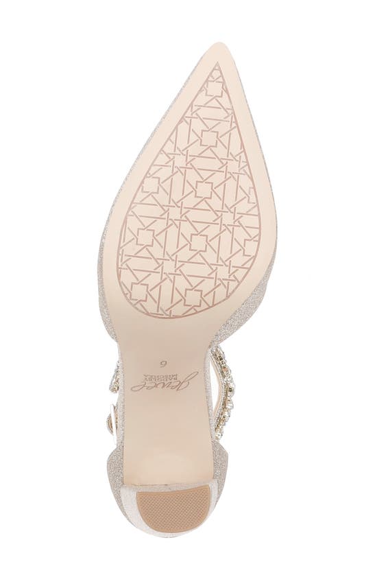 Jewel Badgley Mischka Ollie Pump In Light Gold Glitter