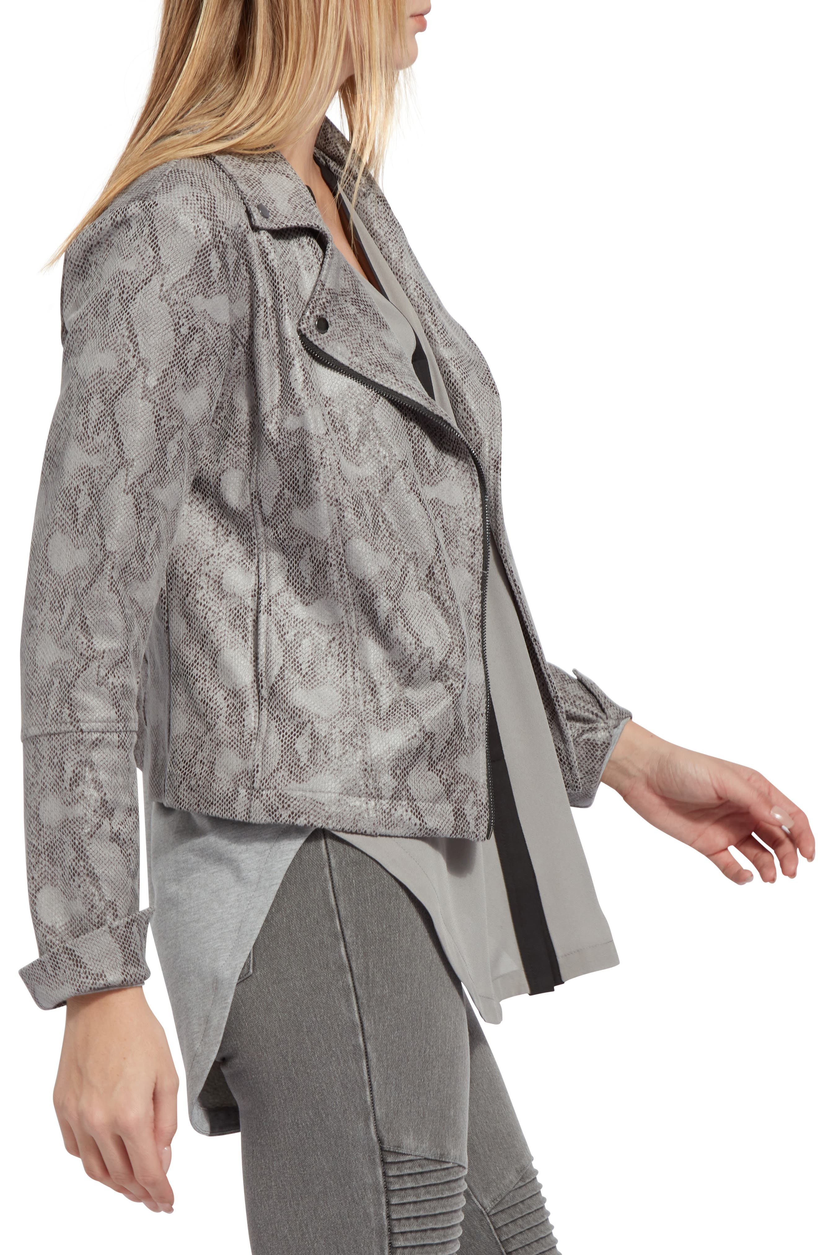 snakeskin moto jacket