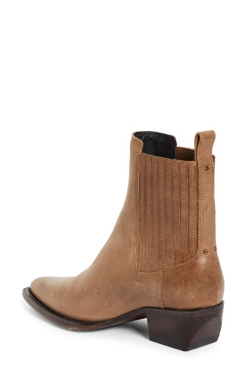 Shop Golden Goose Debbie Pointed Toe Chelsea Boot In Sand