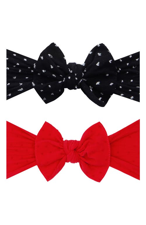 Baby Bling Assorted 2-Pack Fab-Bow-Lous® Headbands in Black Dot Cherry And Red Dot