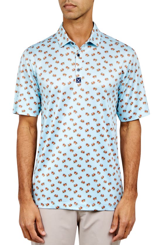 Construct Grab Golf Polo In Blue