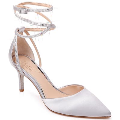 Jewel Badgley Mischka Sabrina Crystal Embellished Pump- Metallic