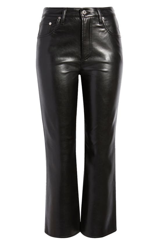 CITIZENS OF HUMANITY ISOLA CROP RECYCLED LEATHER BLEND BOOTCUT PANTS