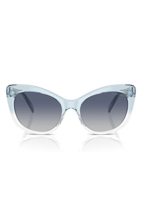 55mm Cat Eye Sunglasses in Blue