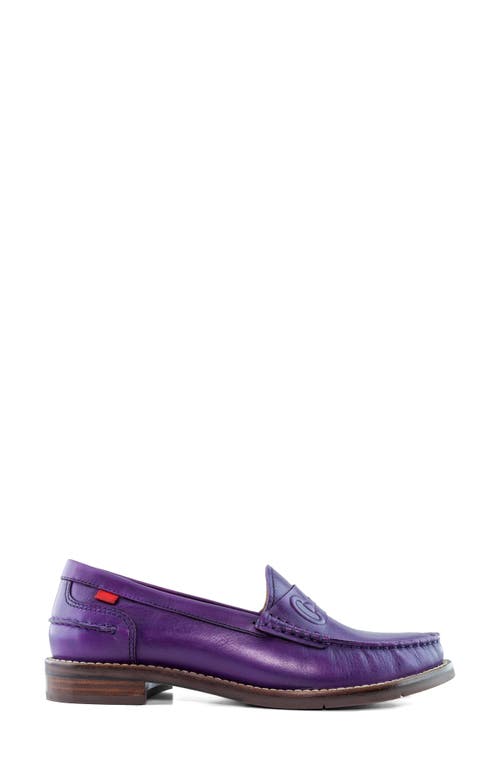 Shop Marc Joseph New York Academy Park Loafer In Aubergine Brushed Napa