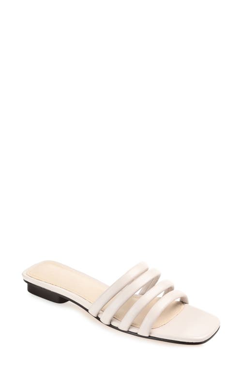Cenci Strappy Slide Sandal in Off White